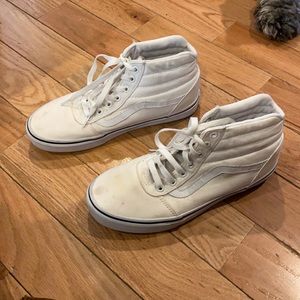 White high top vans - woman’s size 8.5